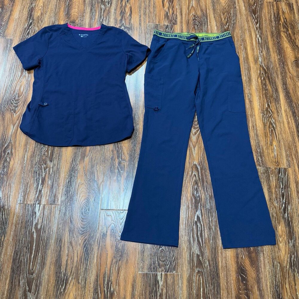 Women’s Size M Tall Navy Blue MedCouture Scrub Pants
